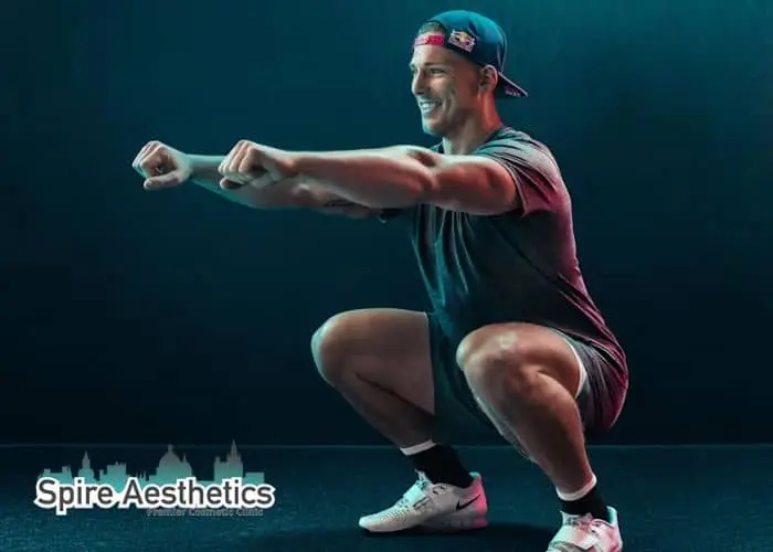 Image of man build leg muscle Cirencester through exercise