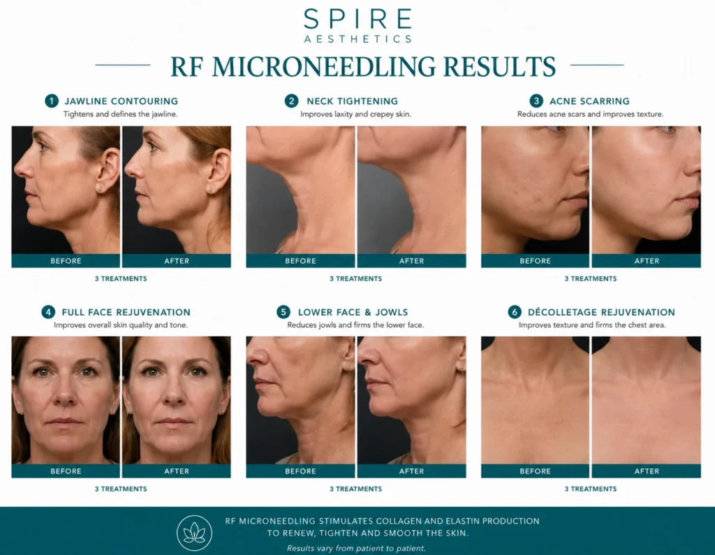 RF Microneedling Skin tightening Cirencester results