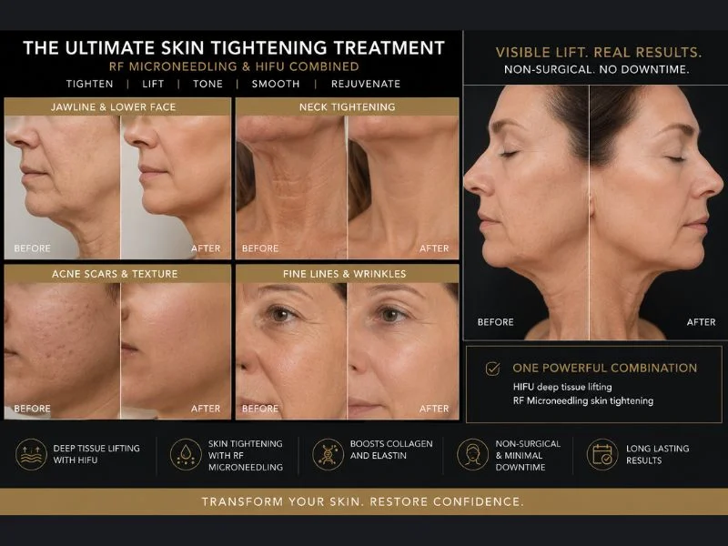 Results of combined treatment for the ultimate skin tightening treatment Cirencester