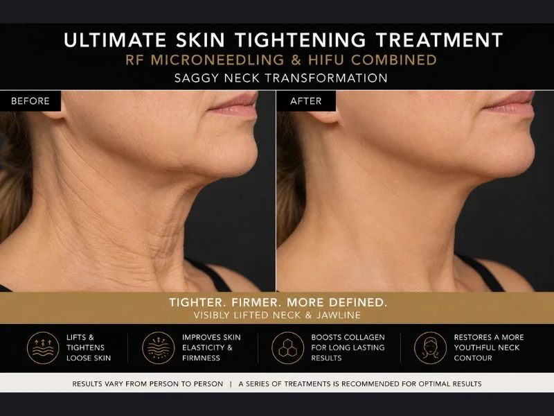 before and after Ultimate skin tightening treatment Cirencester